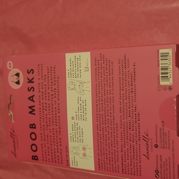 NWT Boob Masks with Marine Collagen and Bio Retinol - Pink - Picture 2 of 4